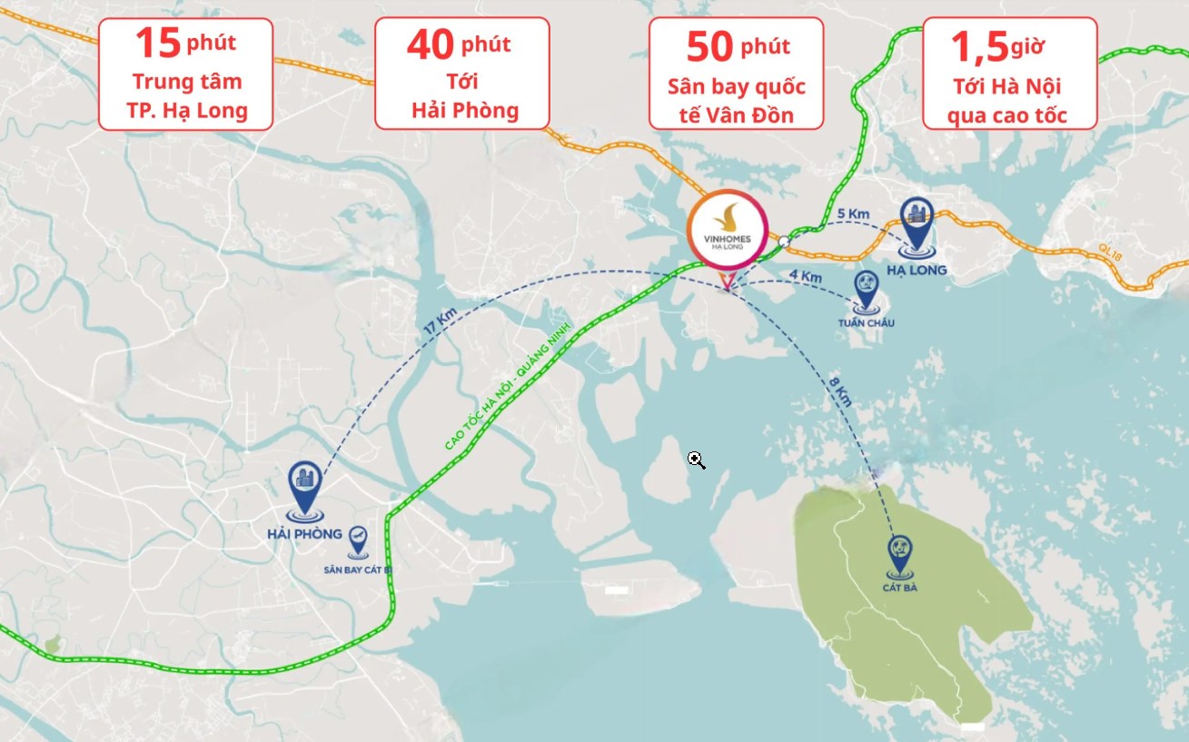 Vi tri du an vinhomes ha long xanh