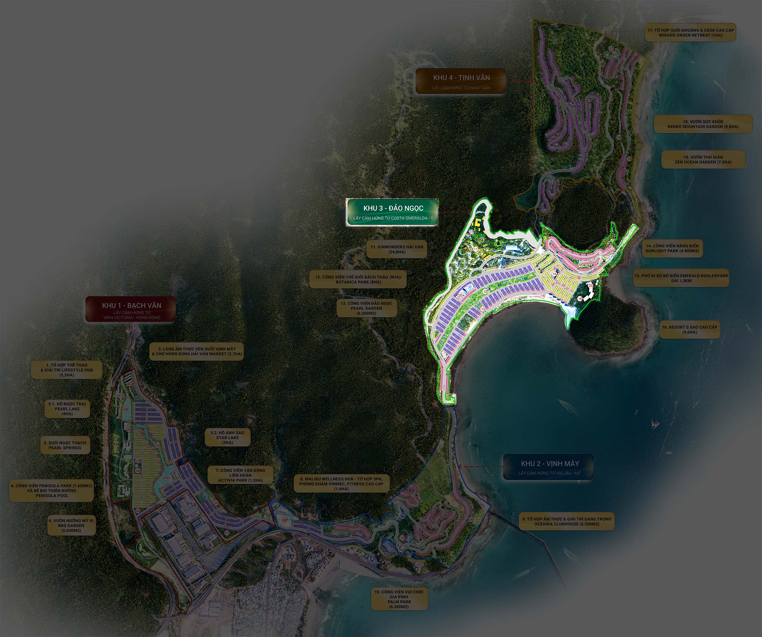 Vi tri phan khu dao ngoc vinhomes hai van bay