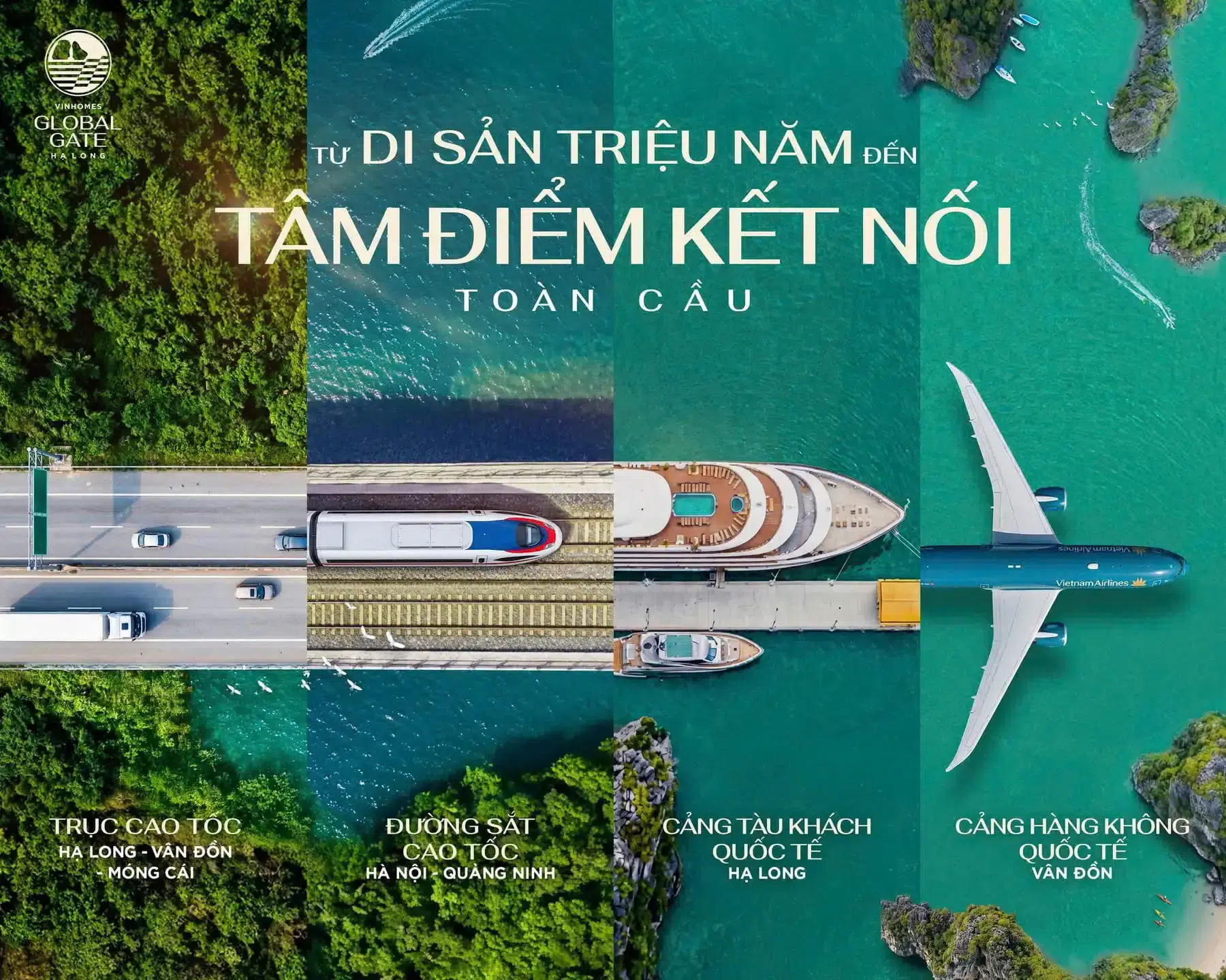 Da dang ket noi toi Vinhomes Global Gate Ha Long